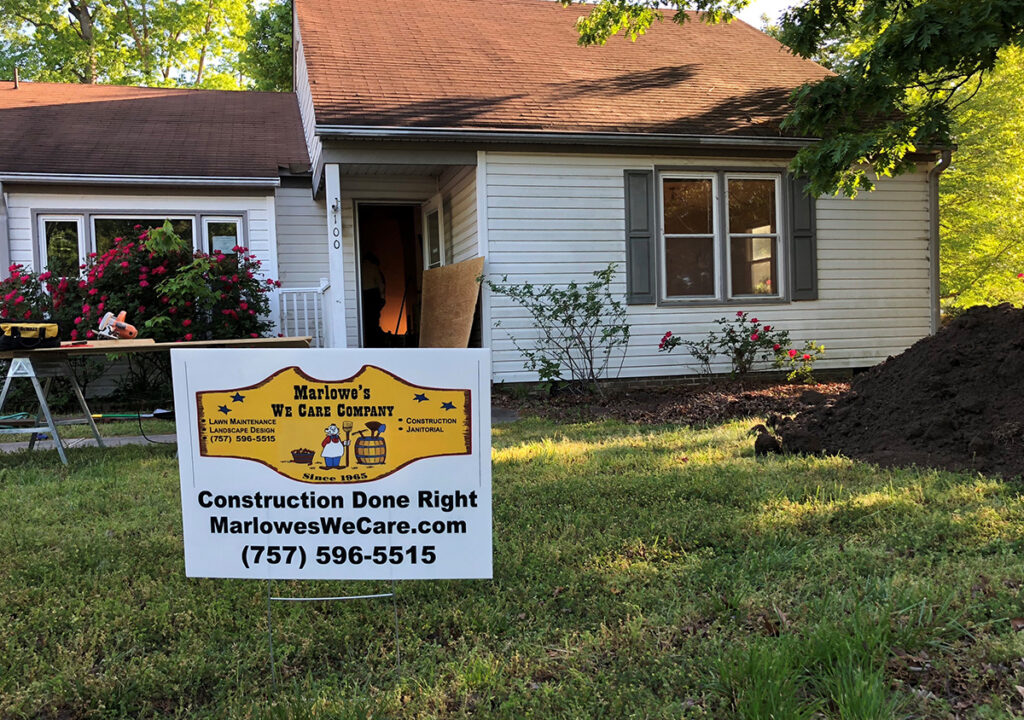 Residential Landscaping in Hampton & Norfolk, VA | Marlowe's We Care Company Photo of landscape installation